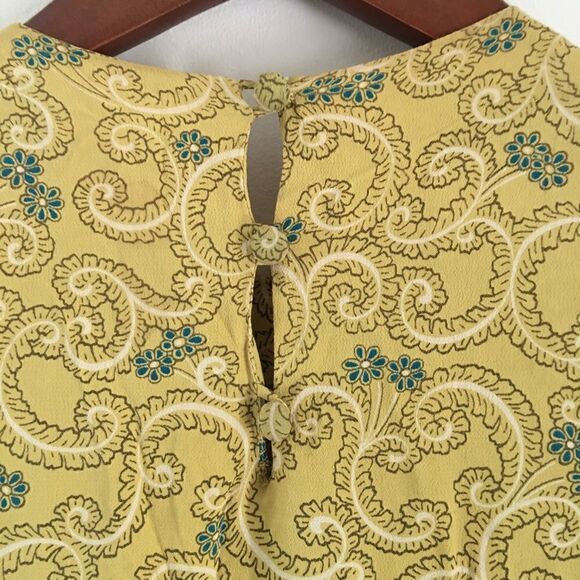 Vintage yellow beaded cottagecore dress by Joan Nortan Irwin - Picture 7 of 12